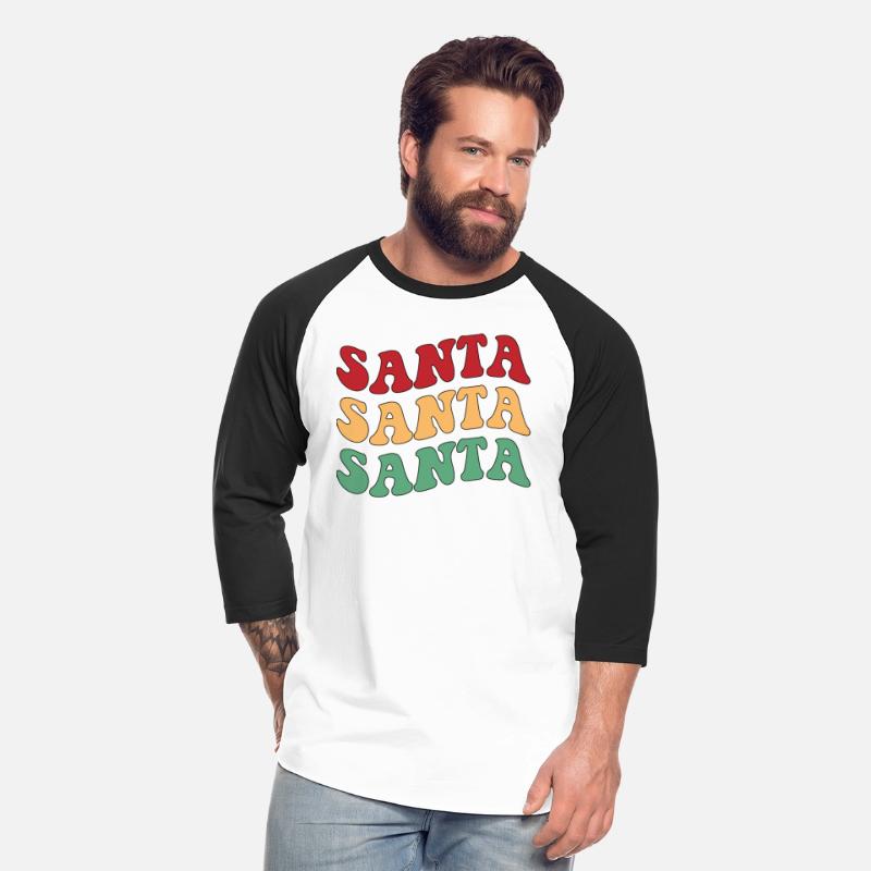 Santa Santa Santa Retro Xmas Festive Wear