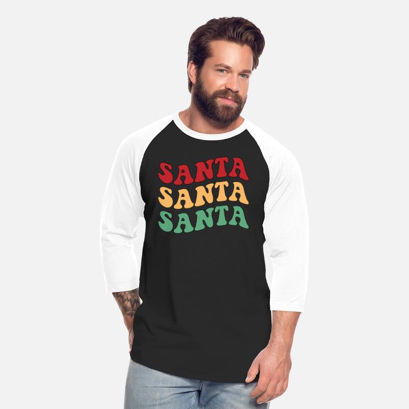 Santa Santa Santa Retro Xmas Festive Wear