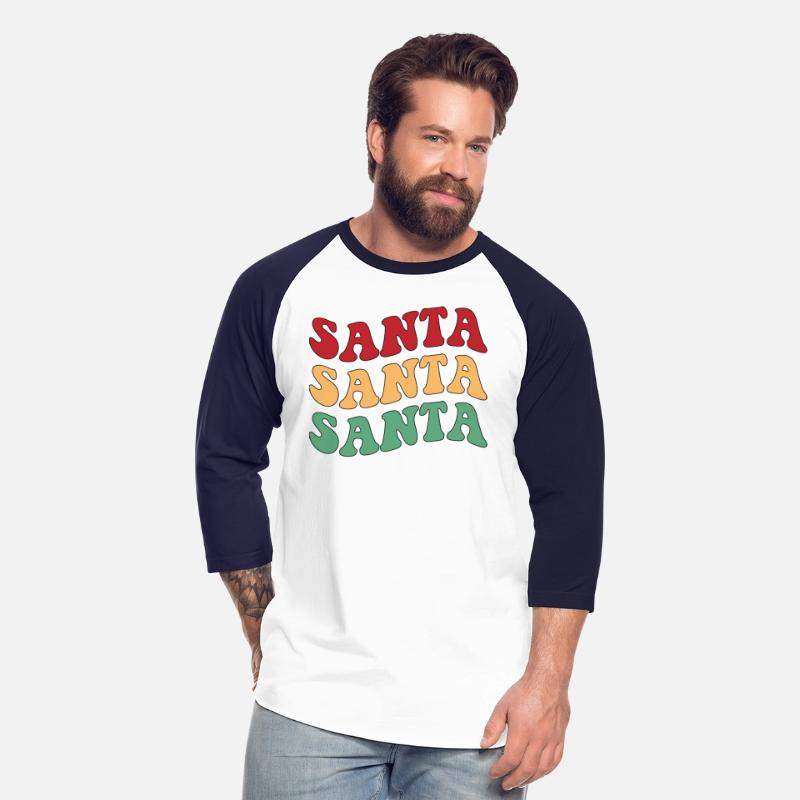 Santa Santa Santa Retro Xmas Festive Wear