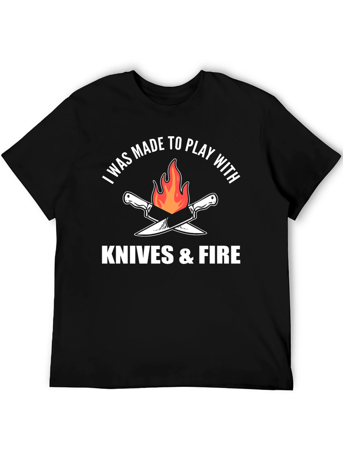 Knives & Fire Graphic Tee - Chef Cooking Barbecue