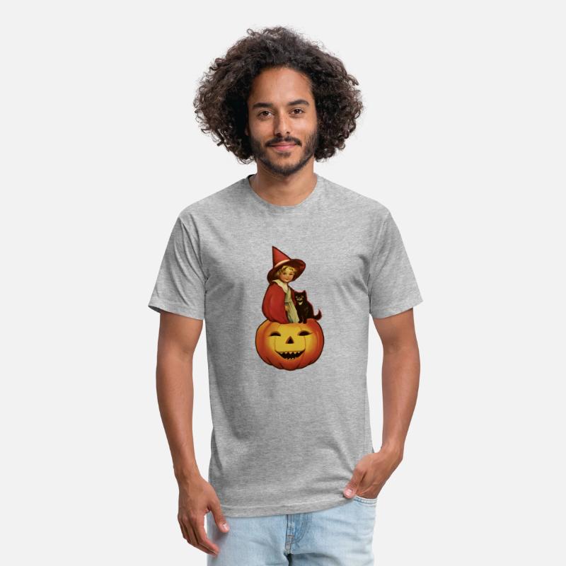 Scary Witch With Cutr Black Kitty Cat Halloween
