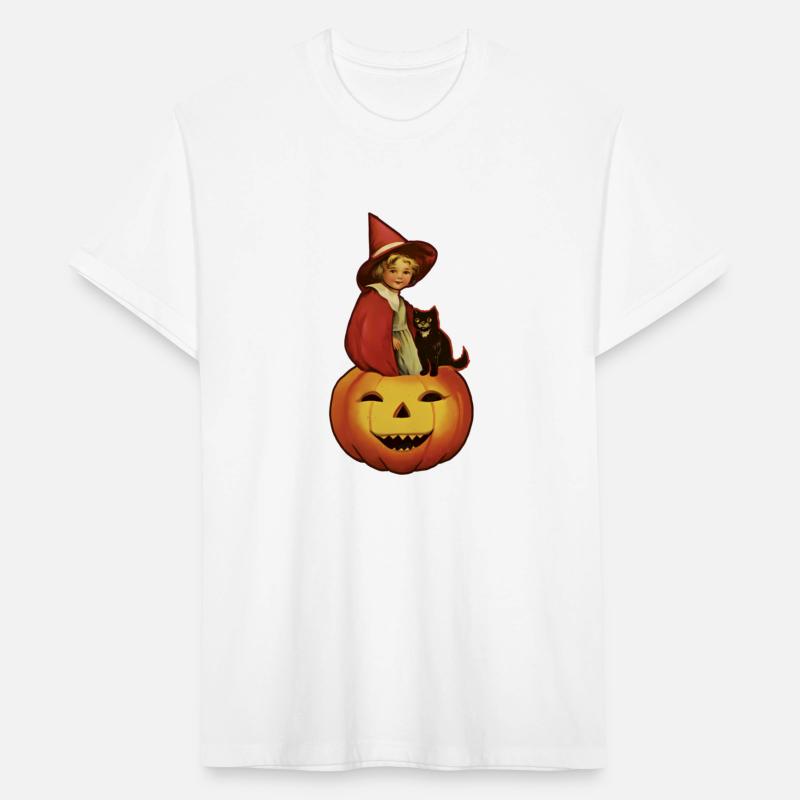 Scary Witch With Cutr Black Kitty Cat Halloween