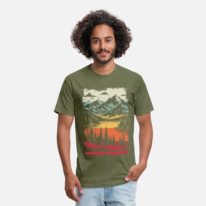 Scenic Lake Amidst Mountains