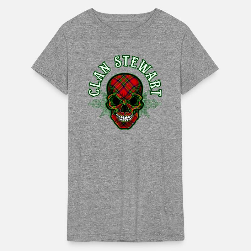 Scottish Clan Stewart Tartan Celtic Skull