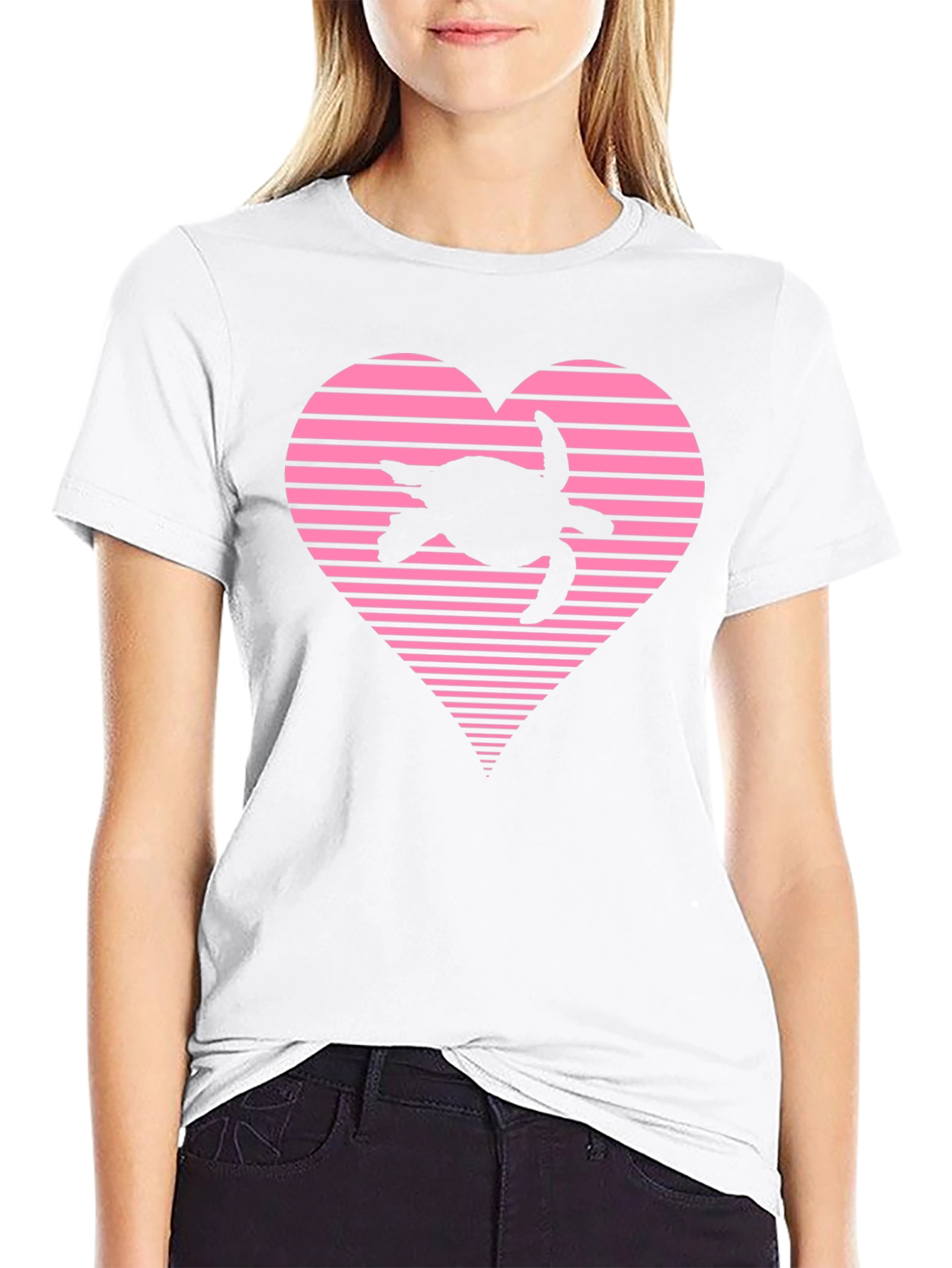 Turtle Heart Black T-Shirt - Coastal Love
