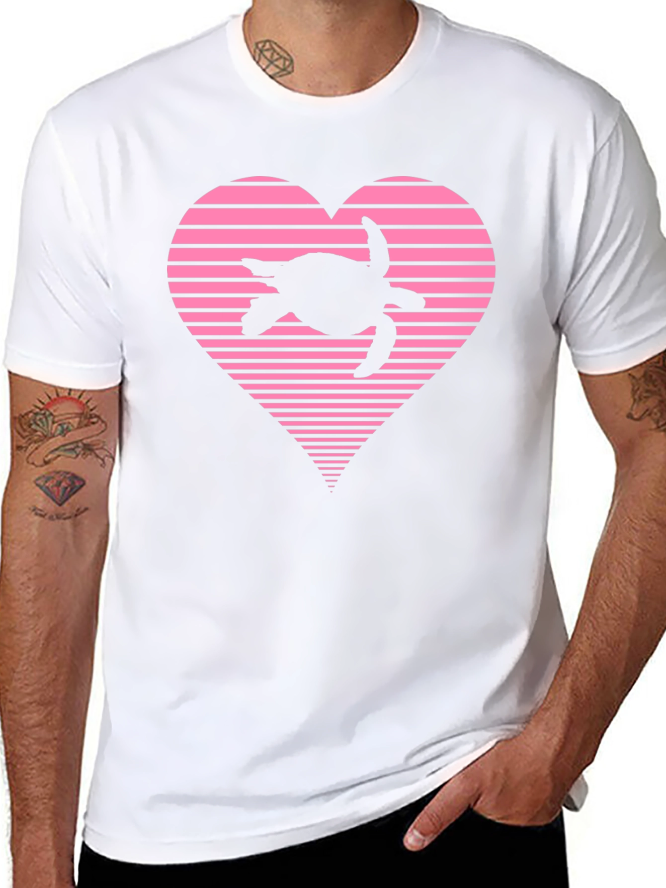 Turtle Heart Black T-Shirt - Coastal Love