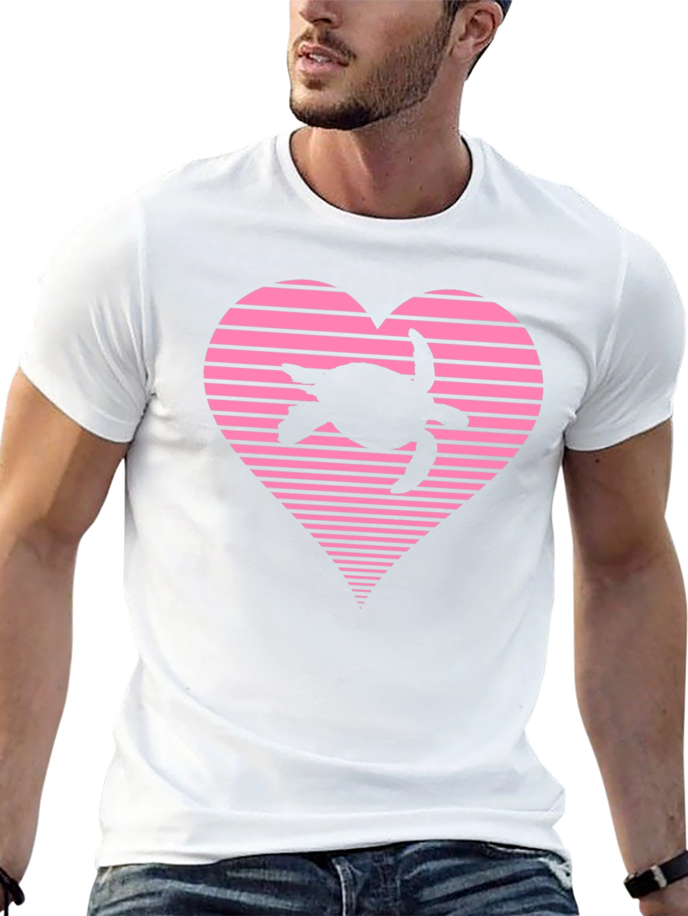 Turtle Heart Black T-Shirt - Coastal Love
