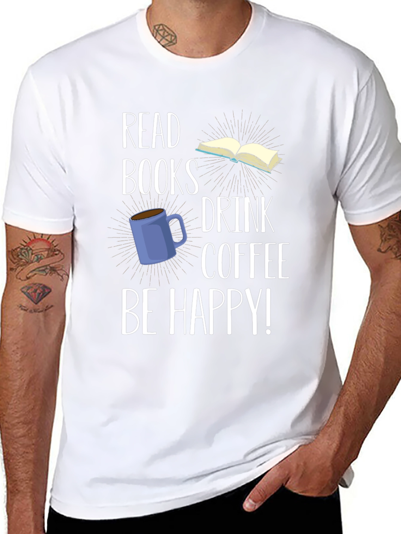 Read Books Drink Coffee Be Happy T-Shirt