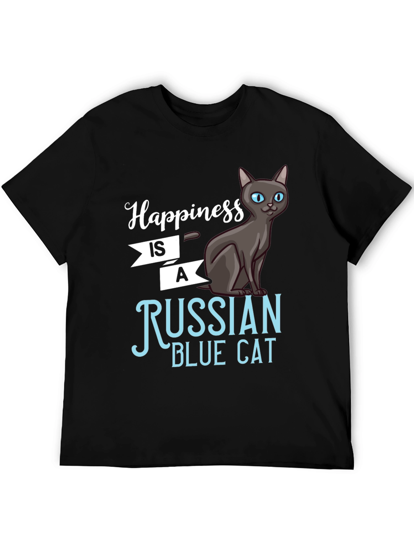Happiness is a Russian Blue Cat T-Shirt