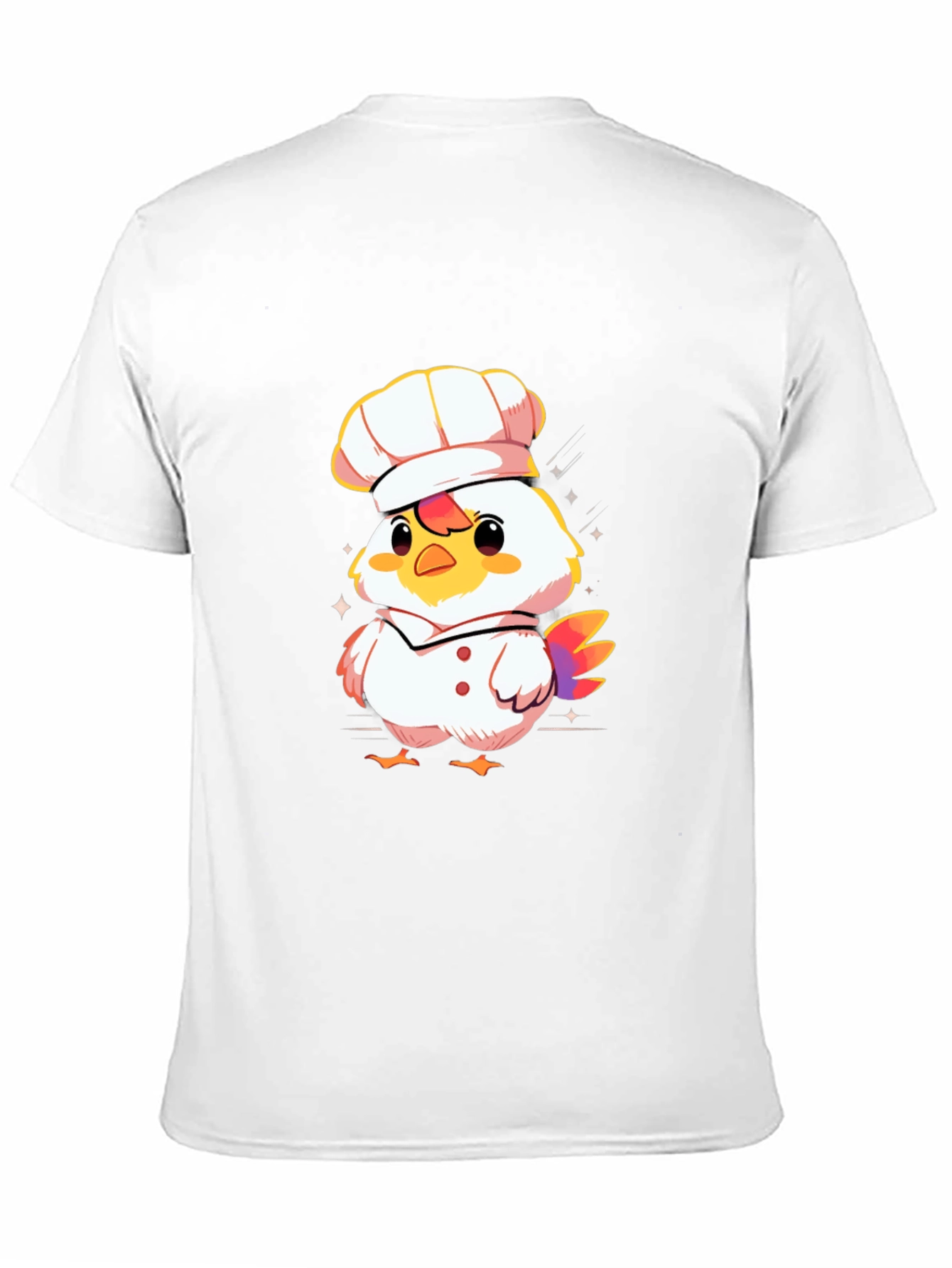 Chef Chicken Graphic Tee - Black Cotton T-Shirt