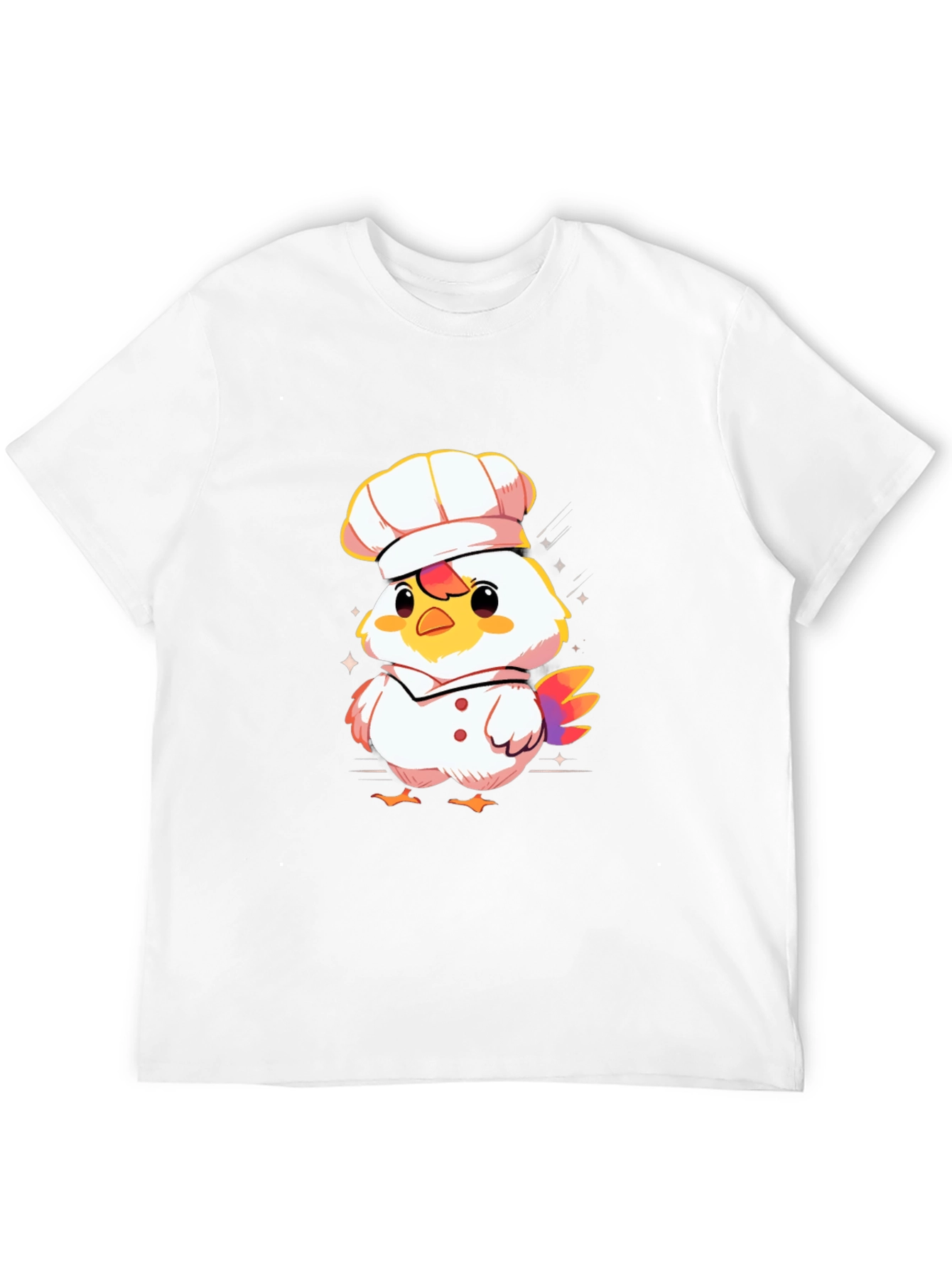 Chef Chicken Graphic Tee - Black Cotton T-Shirt