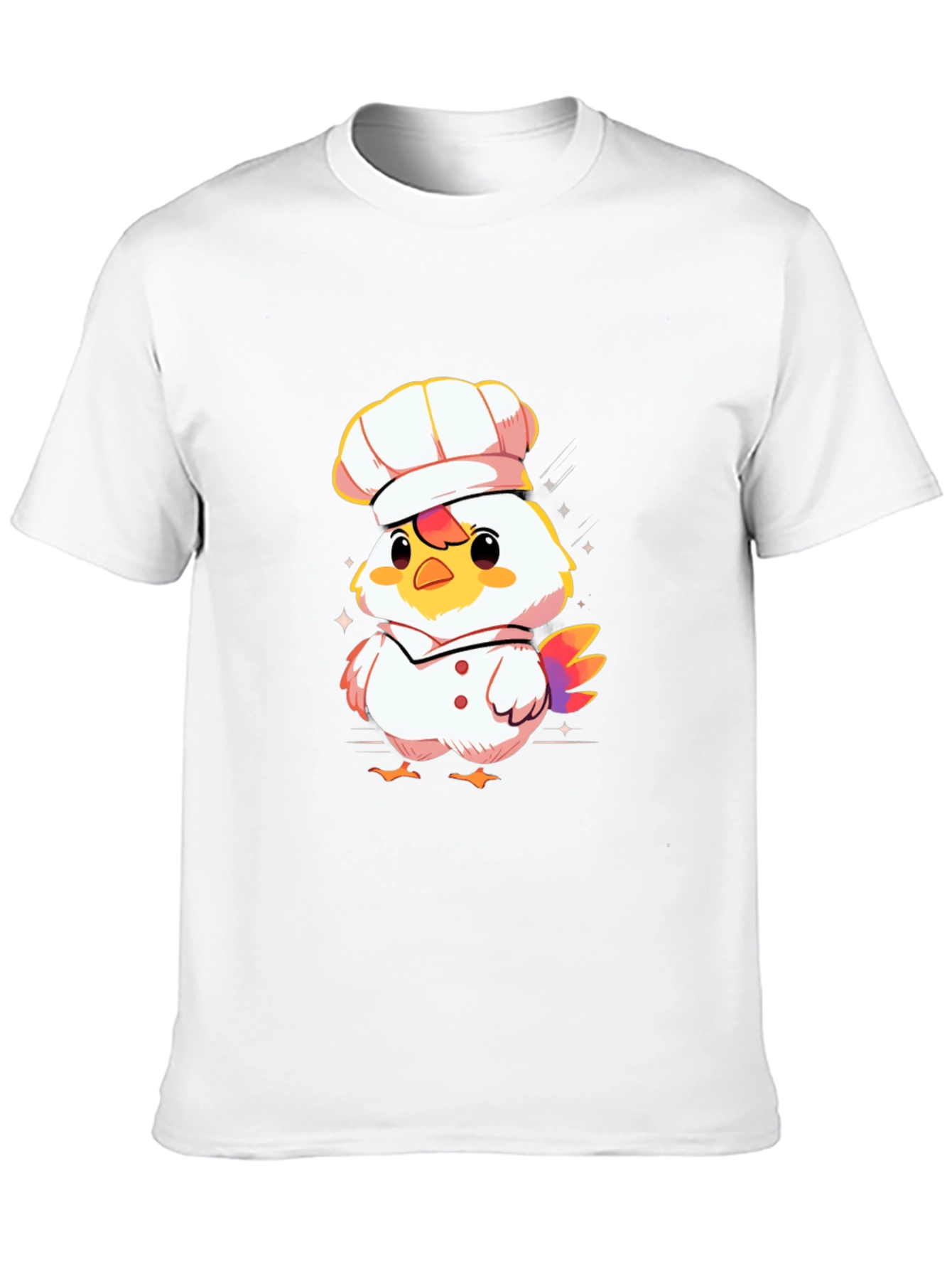 Chef Chicken Graphic Tee - Black Cotton T-Shirt