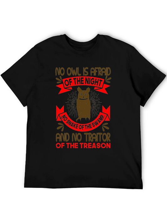 No Owl is Afraid Graphic T-Shirt - Black