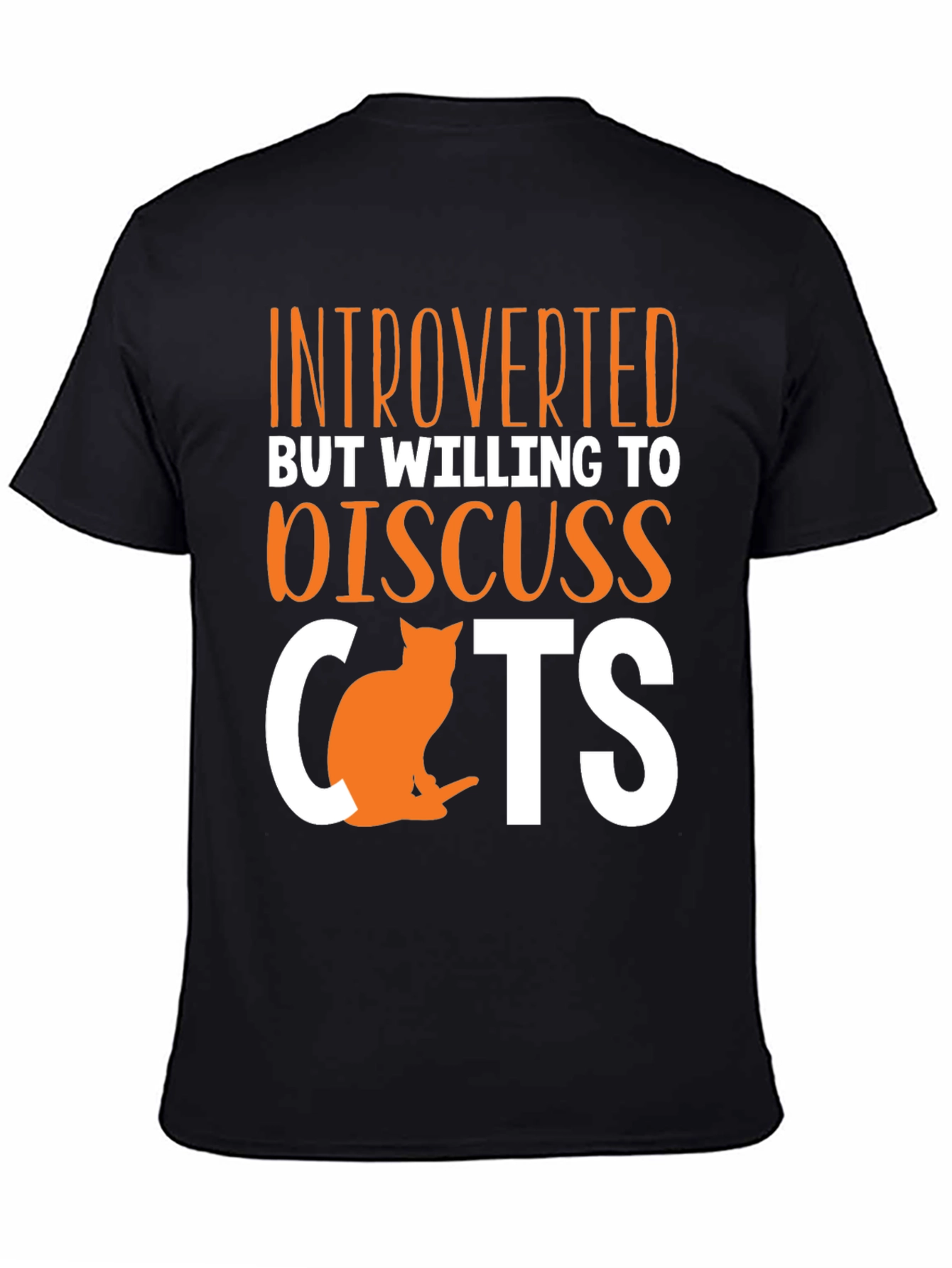 Introverted Cat Lover T-Shirt - Discuss Cats!
