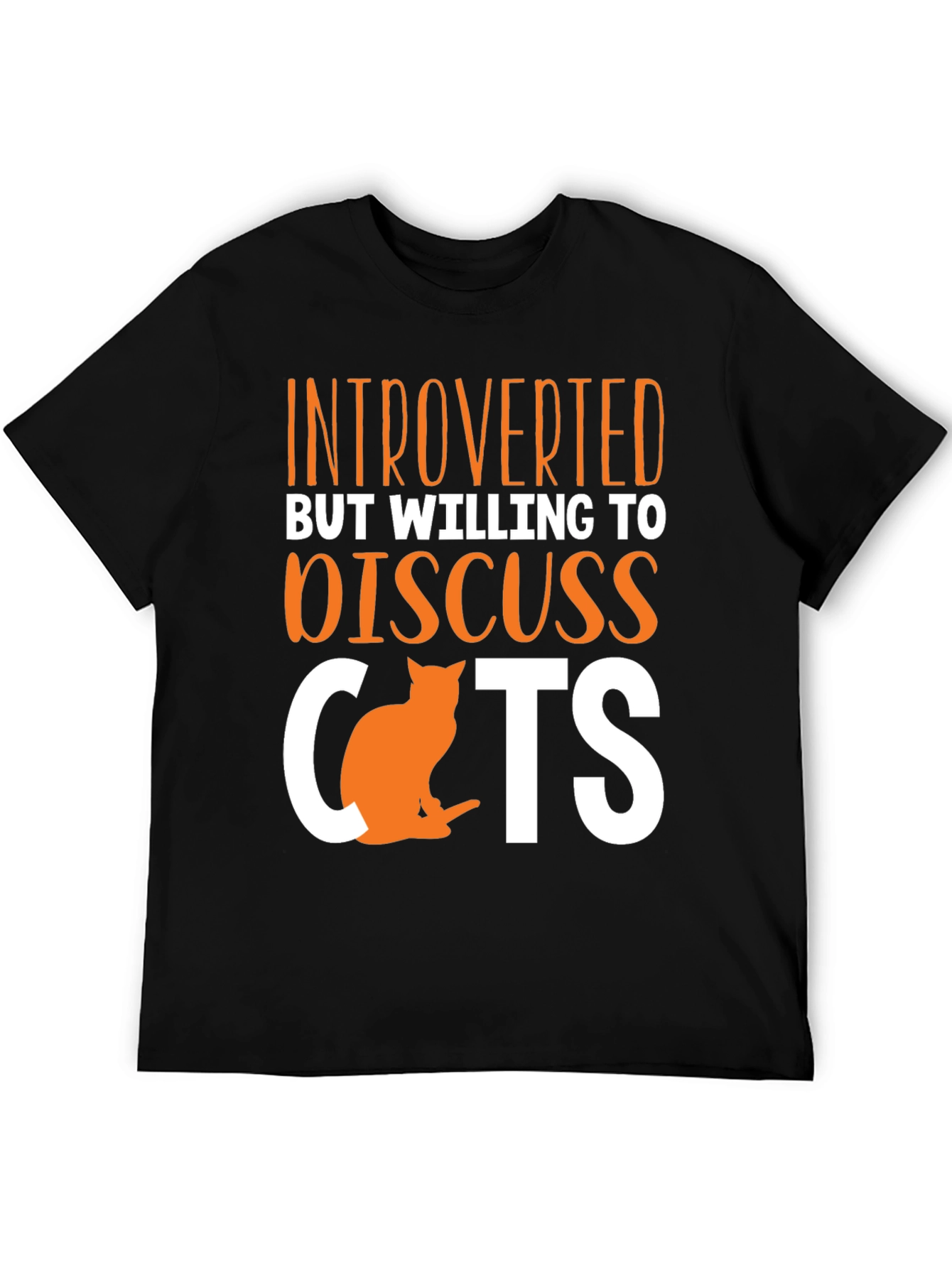 Introverted Cat Lover T-Shirt - Discuss Cats!