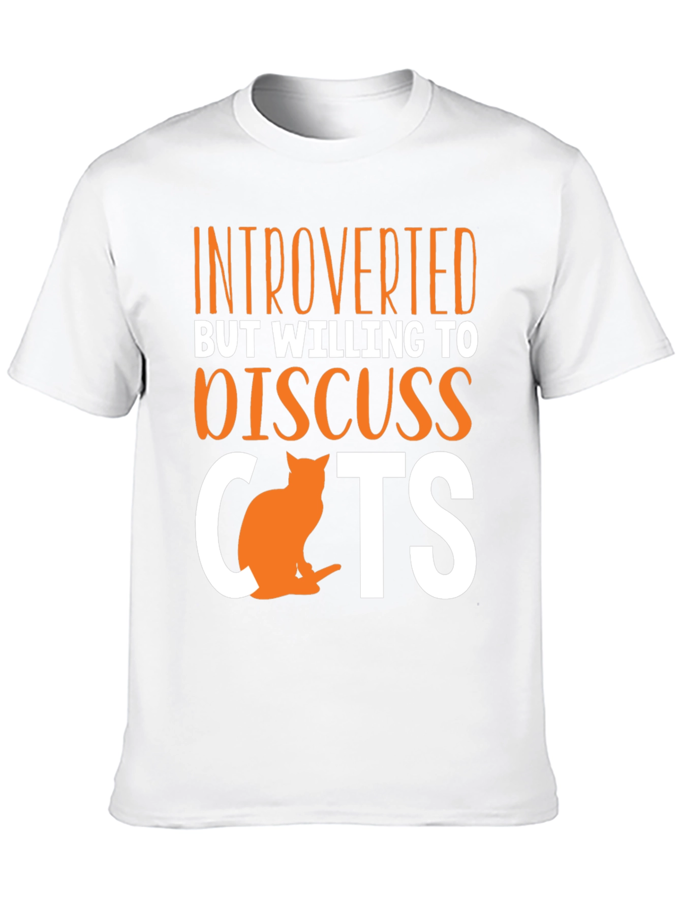 Introverted Cat Lover T-Shirt - Discuss Cats!