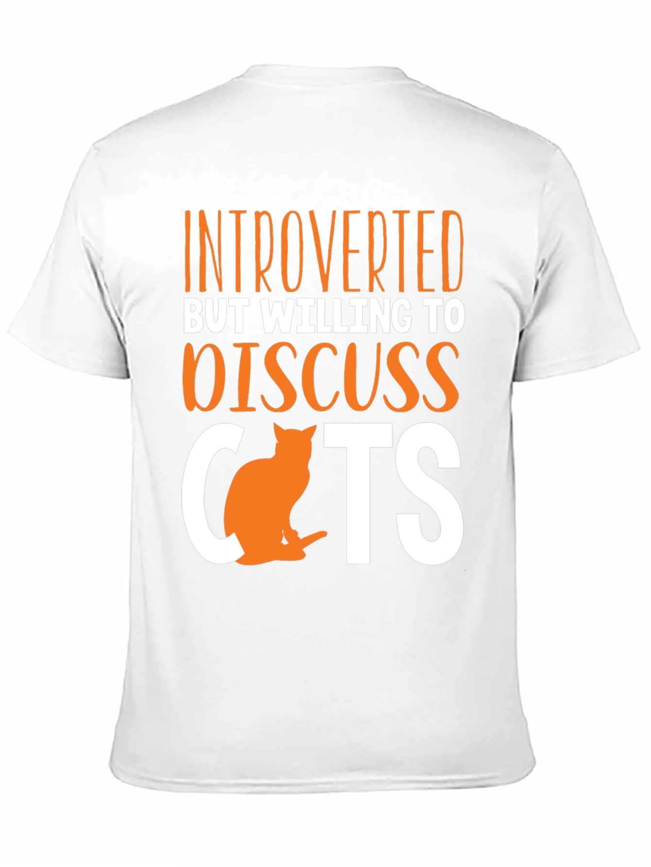 Introverted Cat Lover T-Shirt - Discuss Cats!