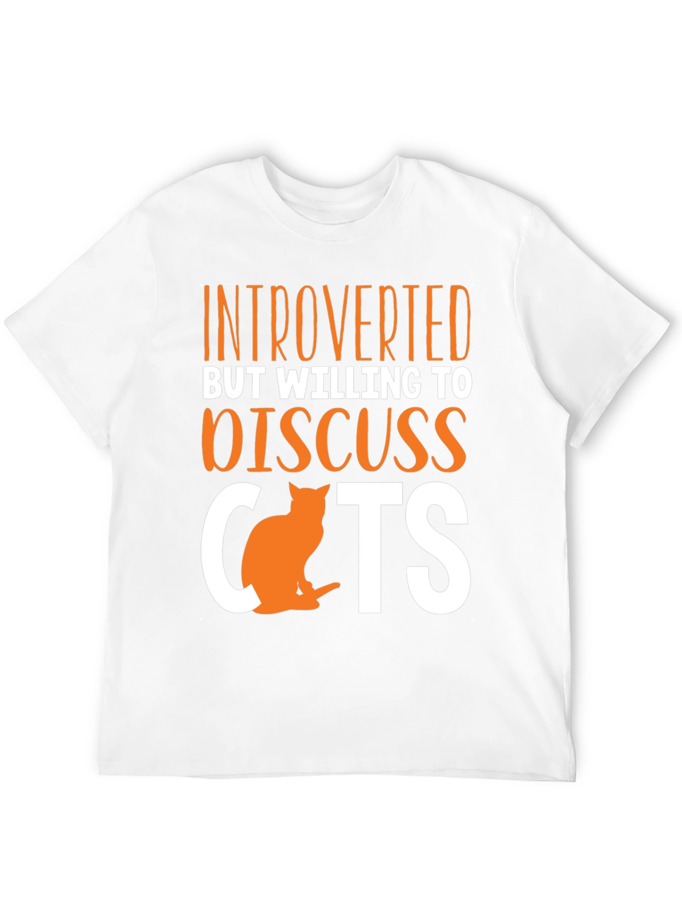 Introverted Cat Lover T-Shirt - Discuss Cats!
