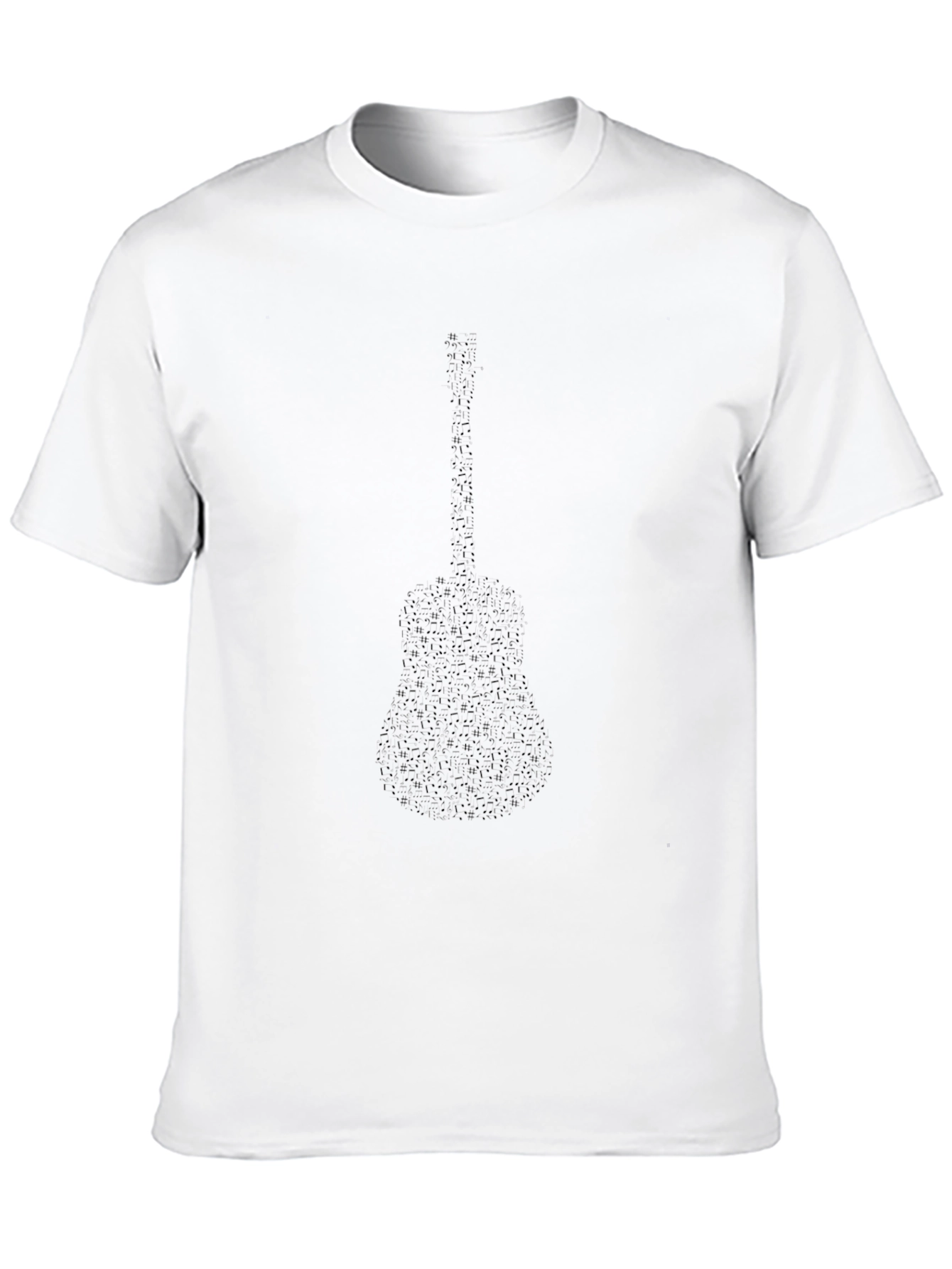 Guitar Silhouette Graphic Black T-Shirt