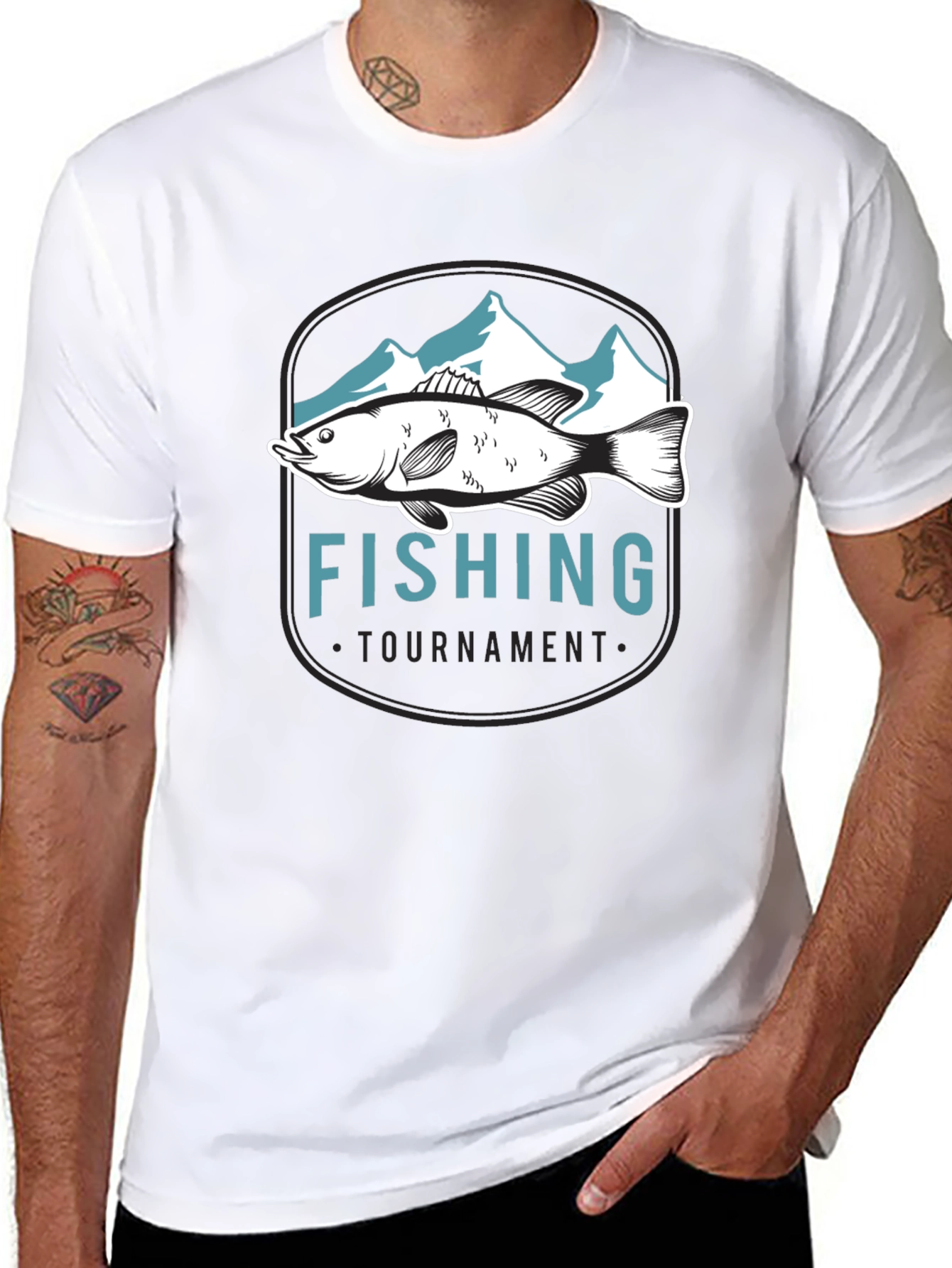 Fishing Tournament Graphic Tee - Black