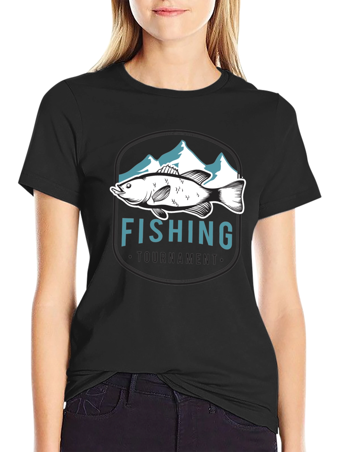 Fishing Tournament Graphic Tee - Black