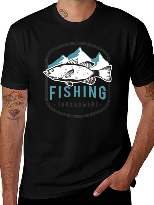 Fishing Tournament Graphic Tee - Black