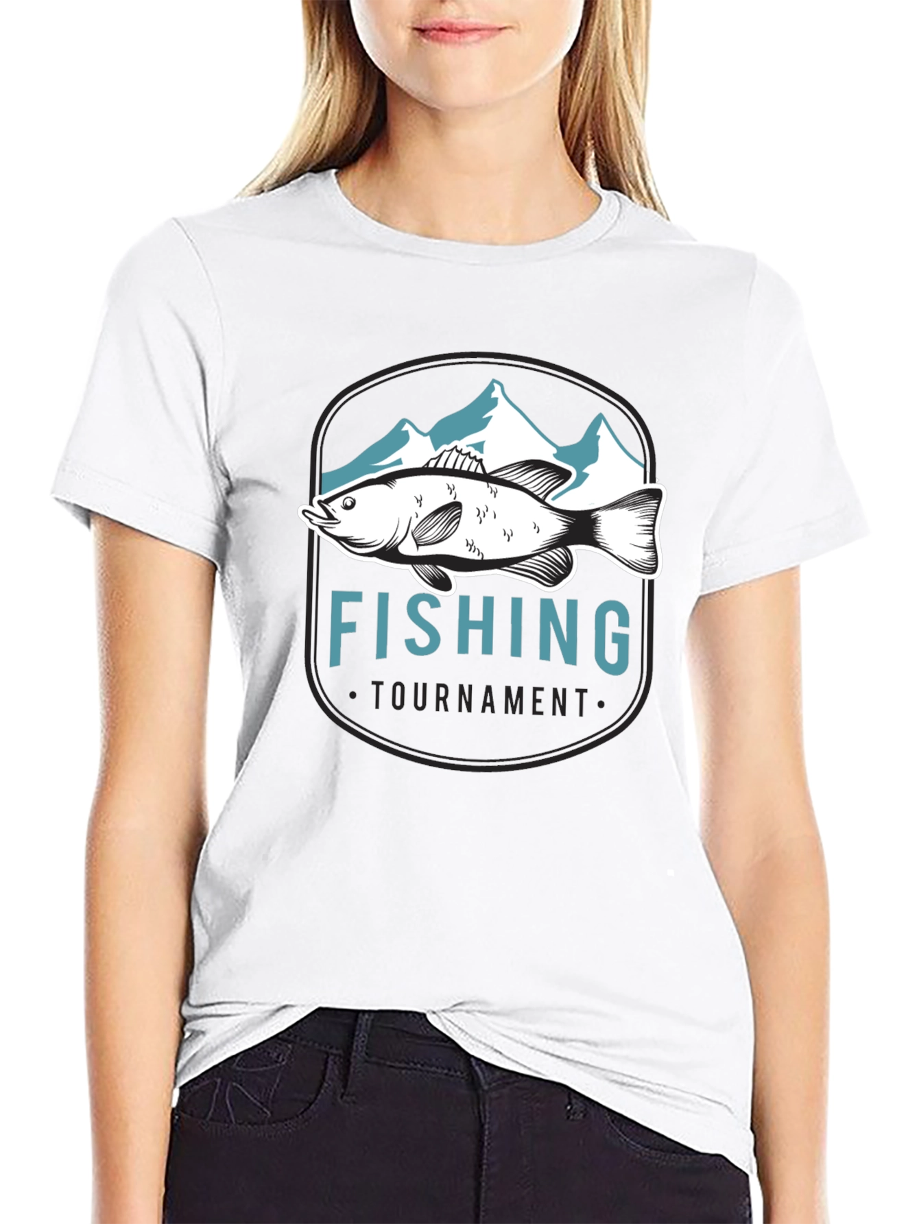 Fishing Tournament Graphic Tee - Black