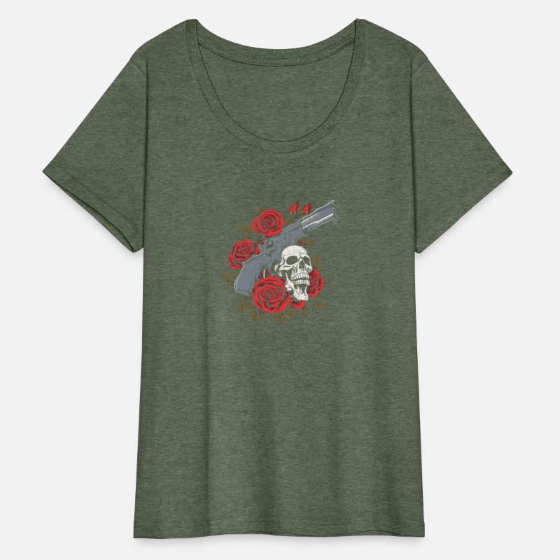 Skeleton Roses Rock Music Skull