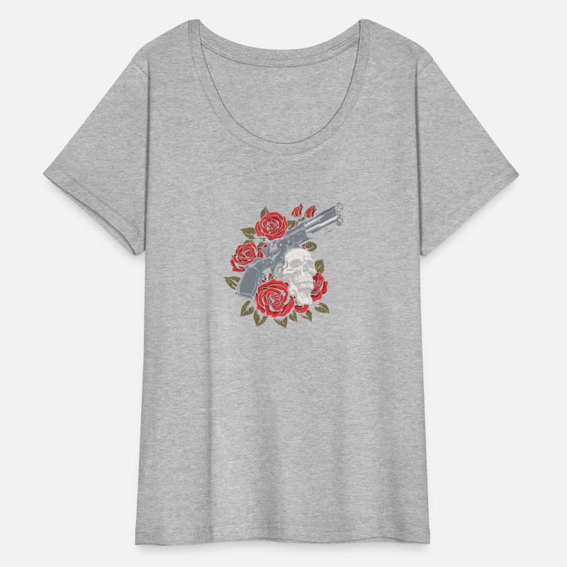 Skeleton Roses Rock Music Skull