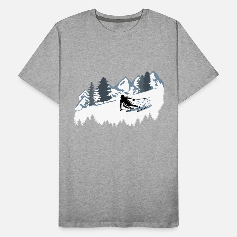 Skier and Mountains, Skiing