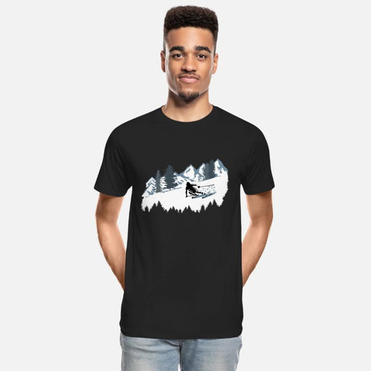 Skier and Mountains, Skiing