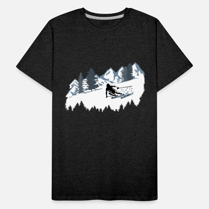 Skier and Mountains, Skiing