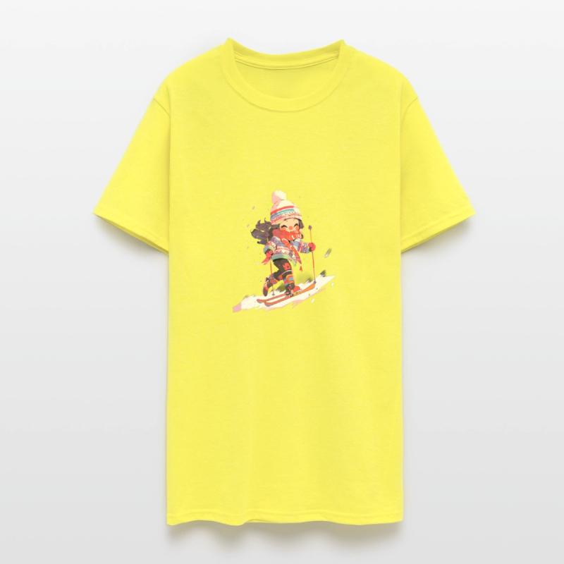 Skiing Ski Snow Skier Chibi Girl Kids