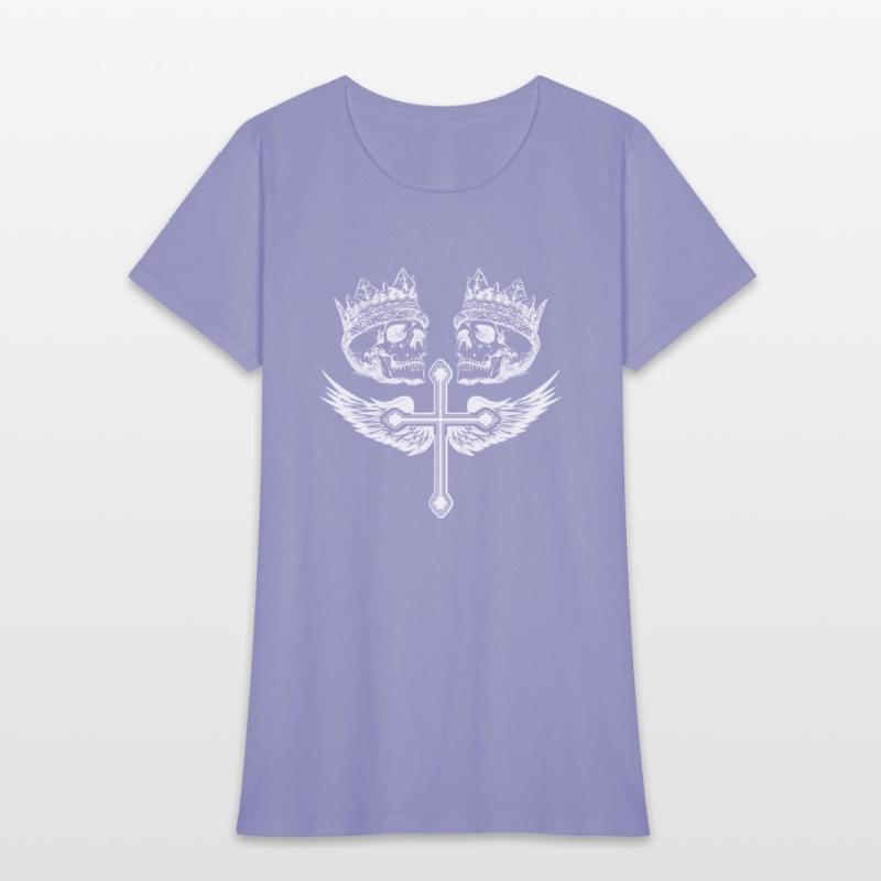 Skull Cross wings Graphic Tee