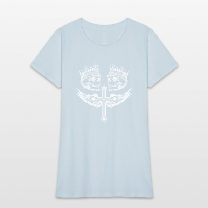 Skull Cross wings Graphic Tee