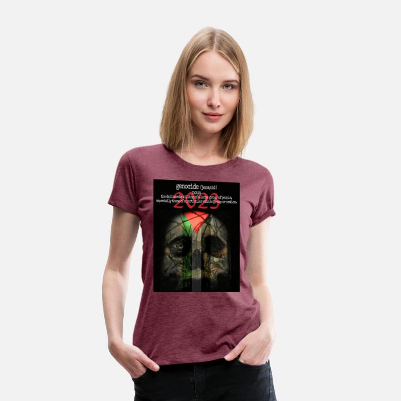 Skull, olives and barb-wire with Palestinian flag.