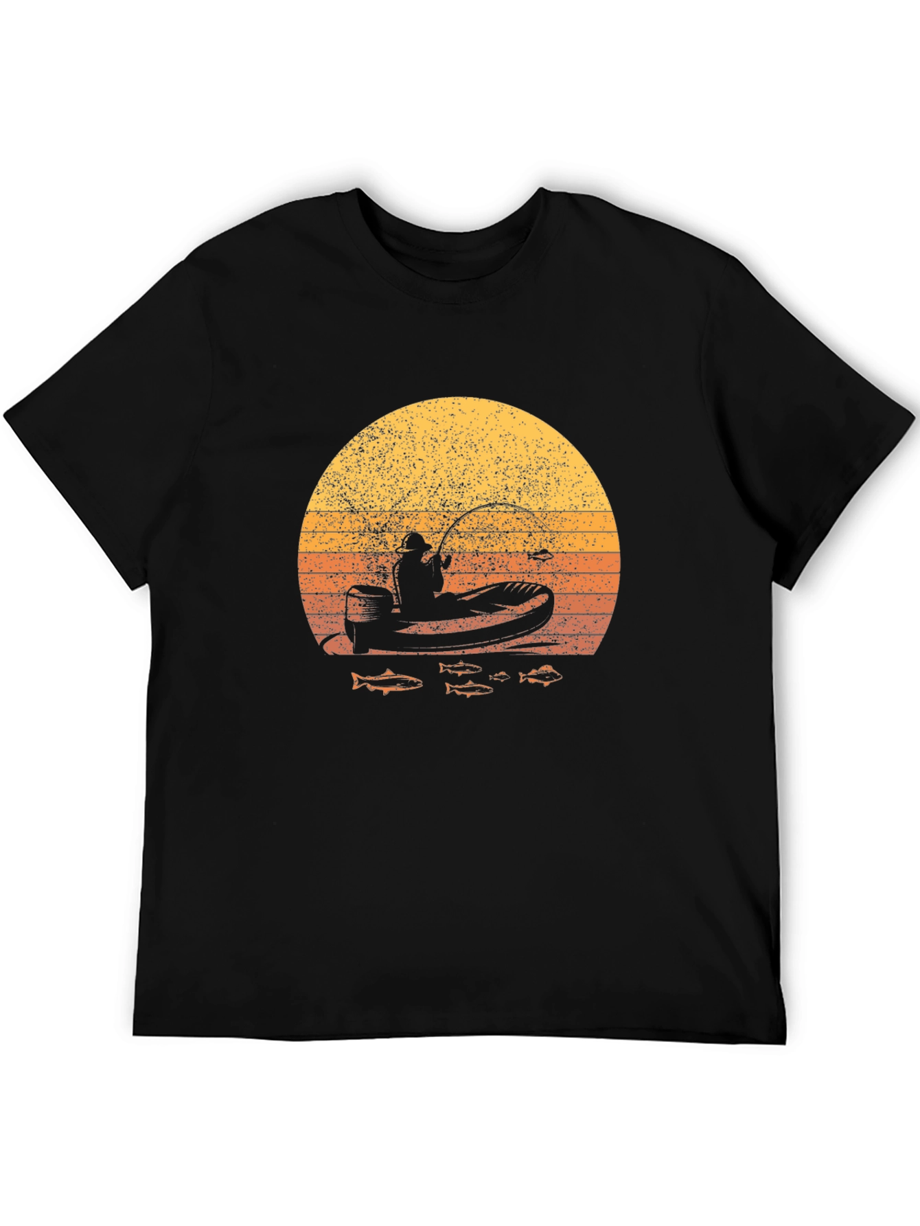 Fishing Sunset Graphic Tee - Angler Design