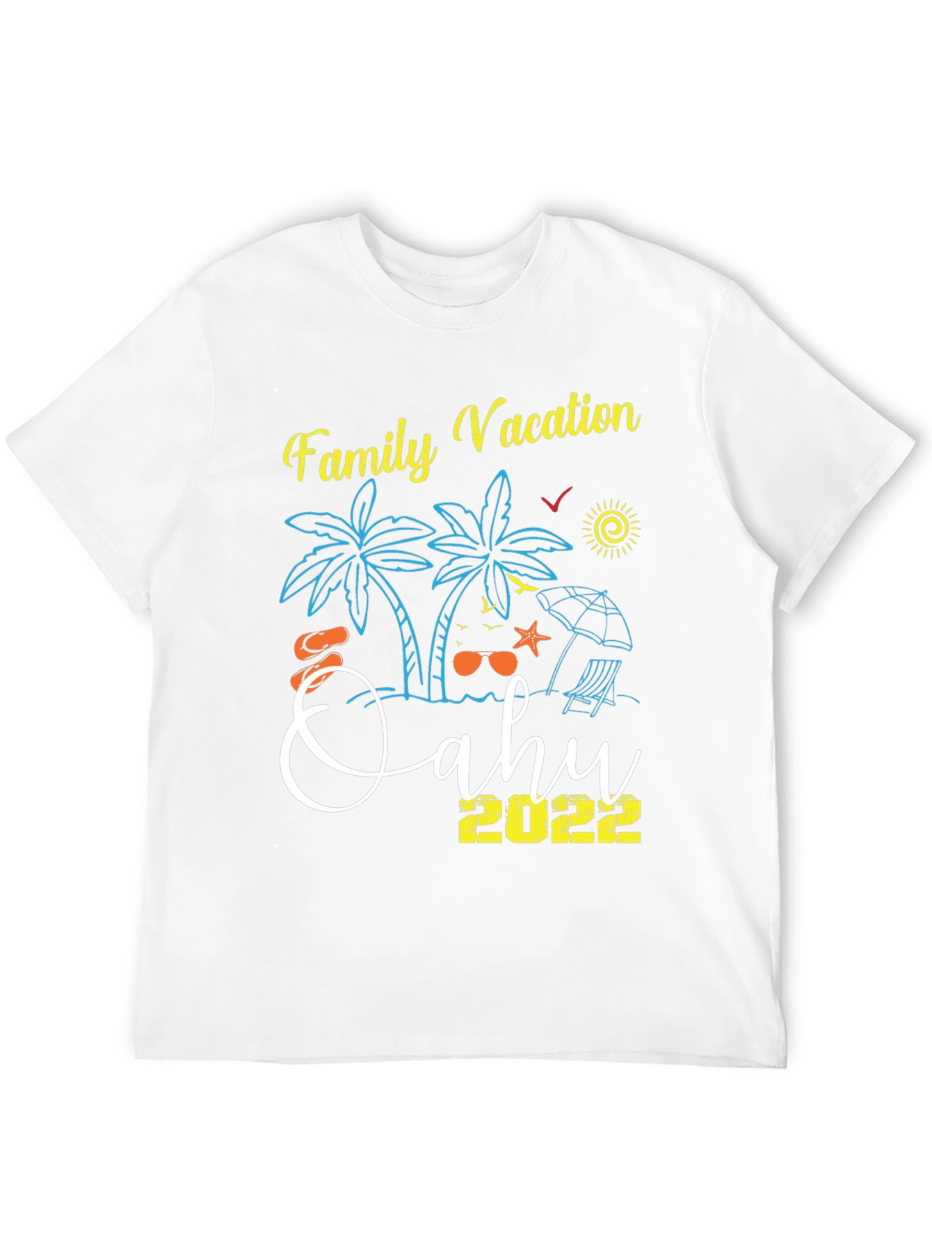 Family Vacation Oahu 2022 Black T-Shirt
