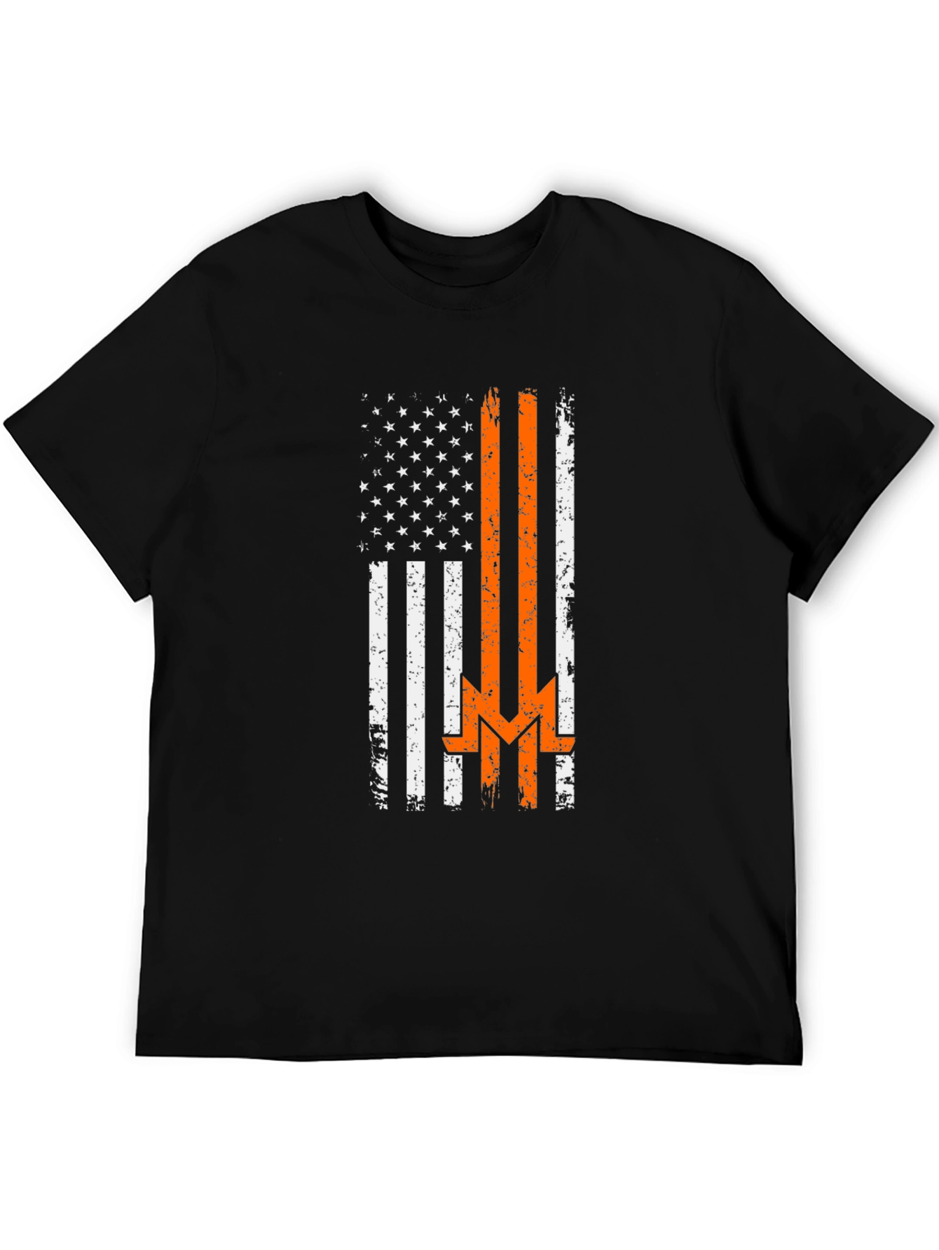 Distressed American Flag Firefighter T-Shirt