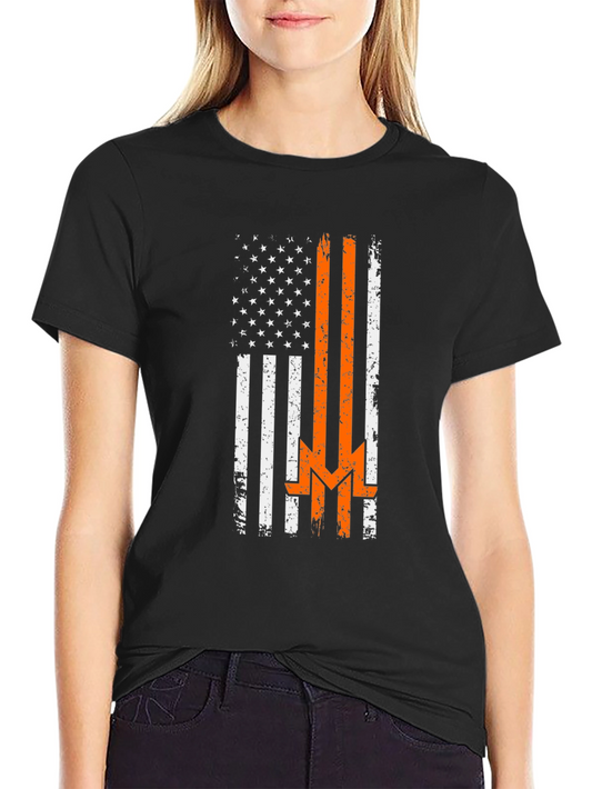 Distressed American Flag Firefighter T-Shirt