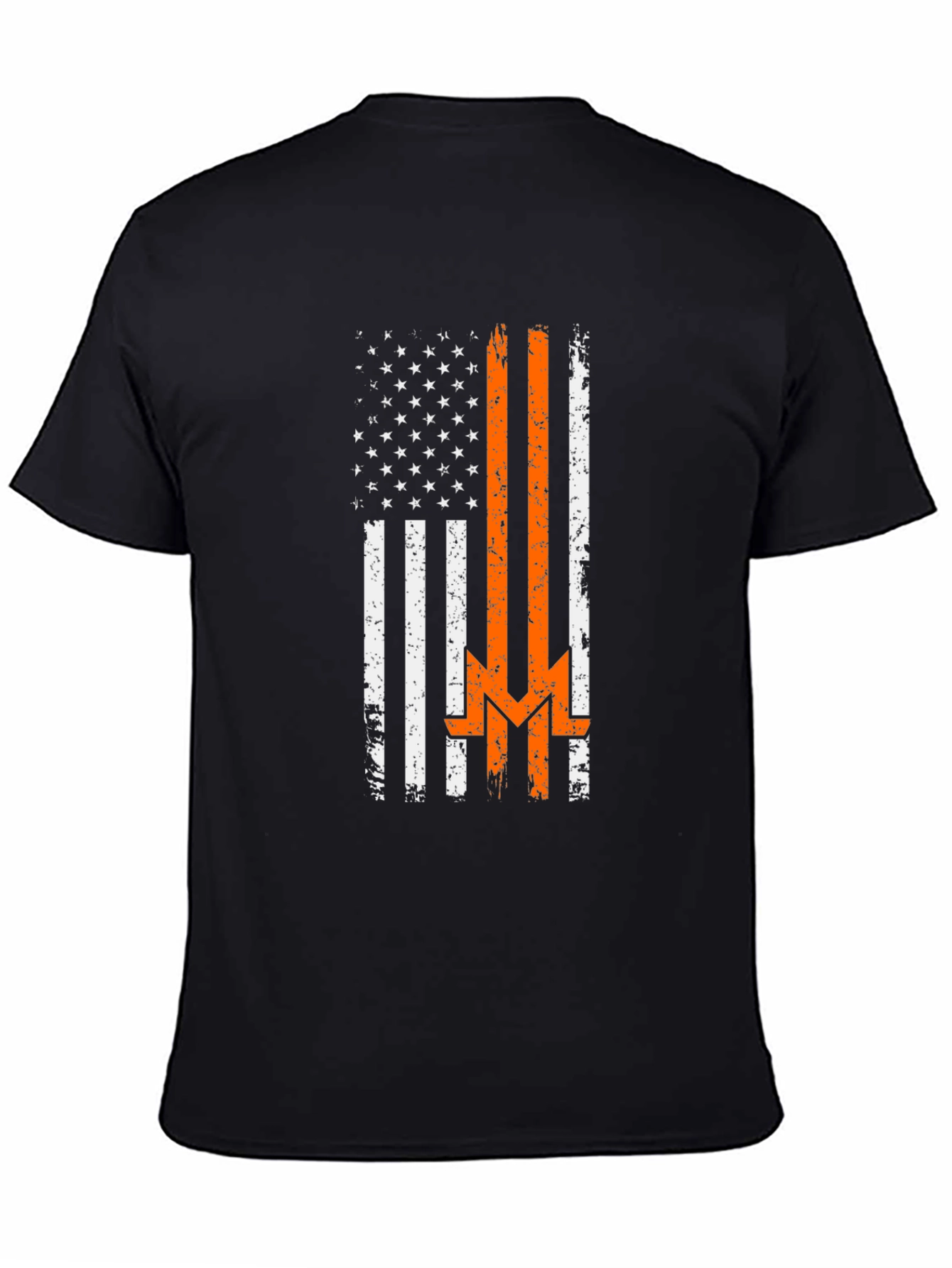 Distressed American Flag Firefighter T-Shirt
