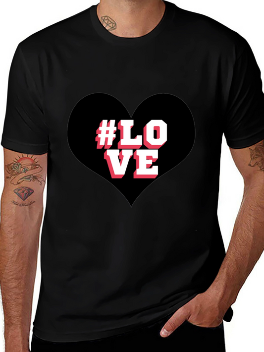 Hashtag Love Graphic Tee - Black