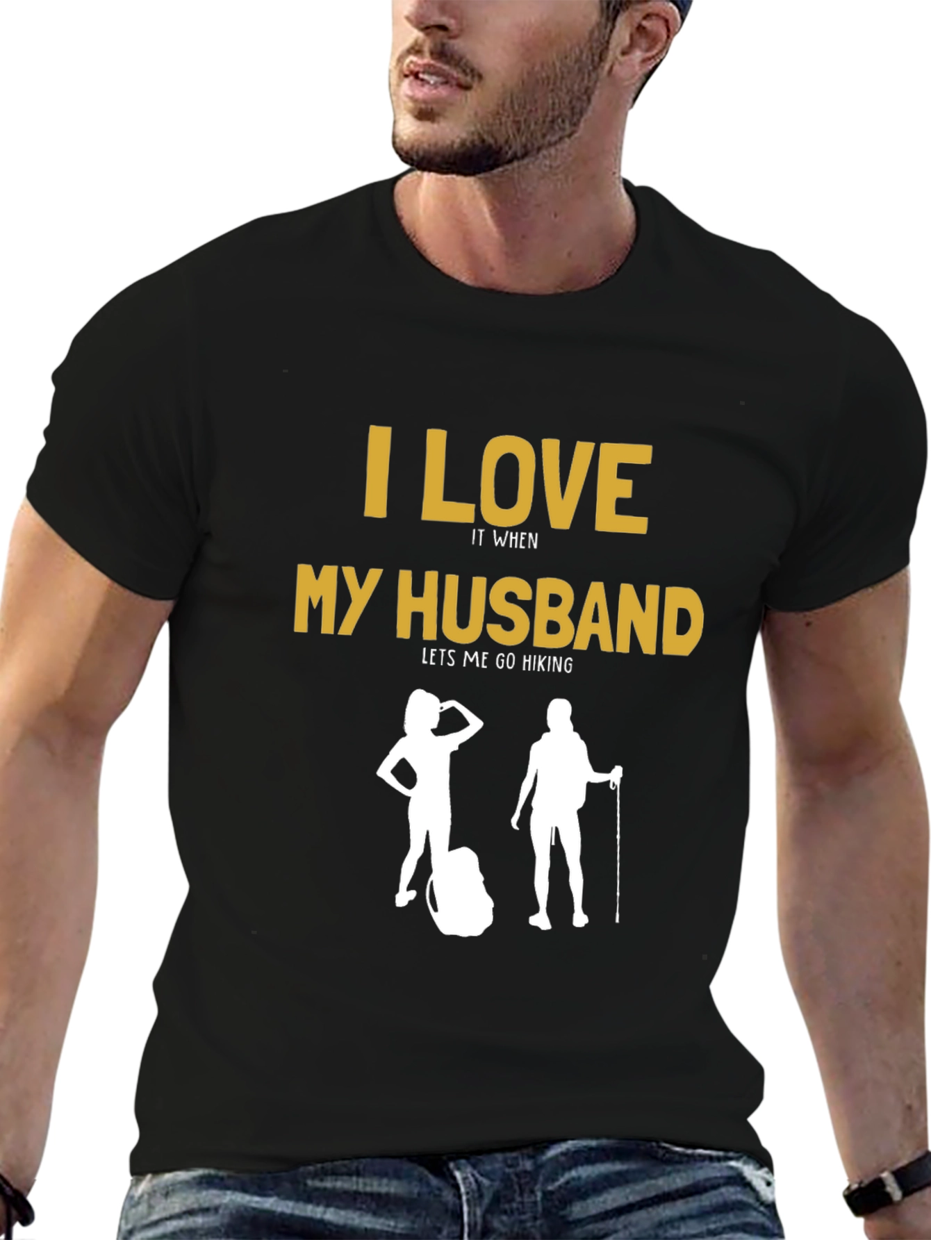 I Love My Husband Hiking T-Shirt