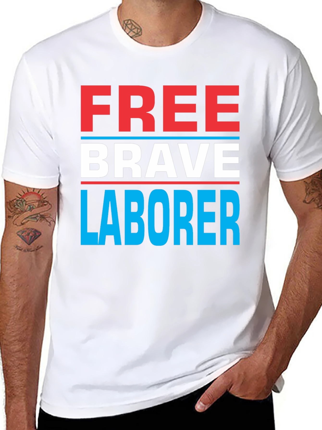 Free Brave Laborer Graphic Tee