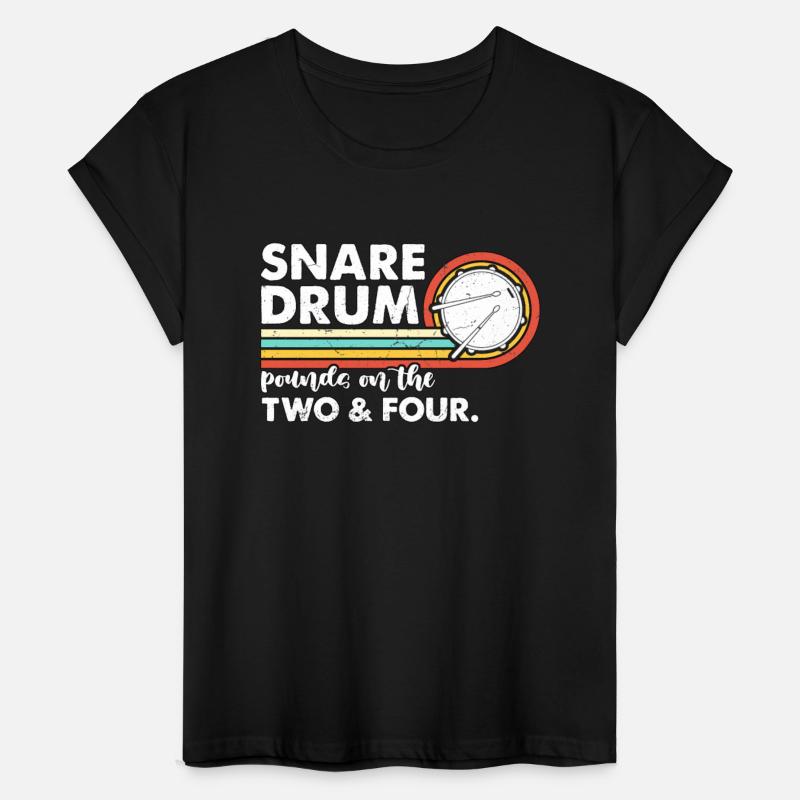 Snare Drum Pounds On The Marching Band Drummer