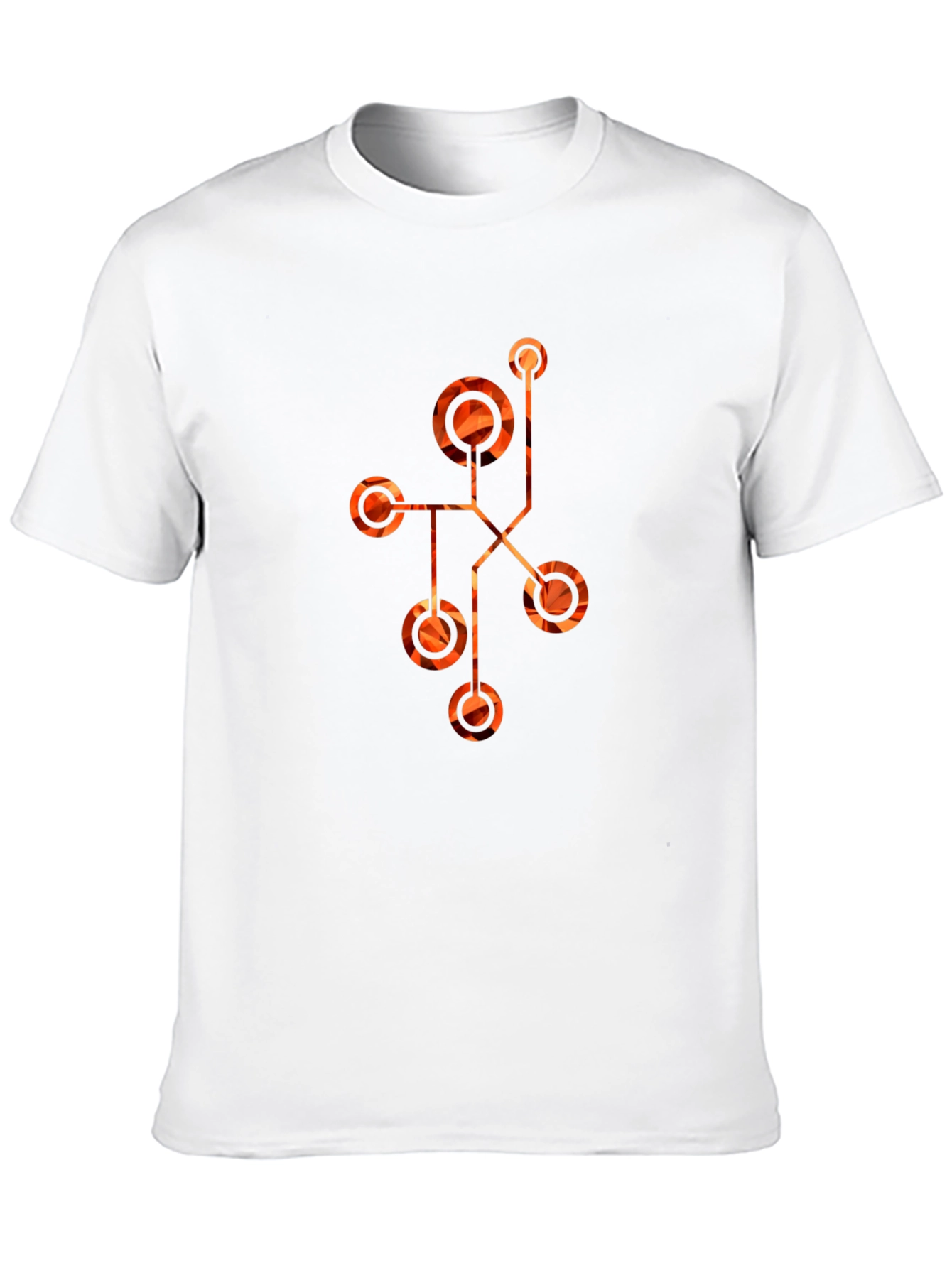 Geometric Pattern Mens Black T-Shirt