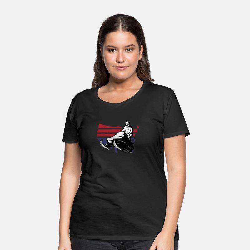 Snowmobile Men USA Flag