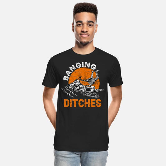 Snowmobiling Hoodie Banging Ditches Snowmobile