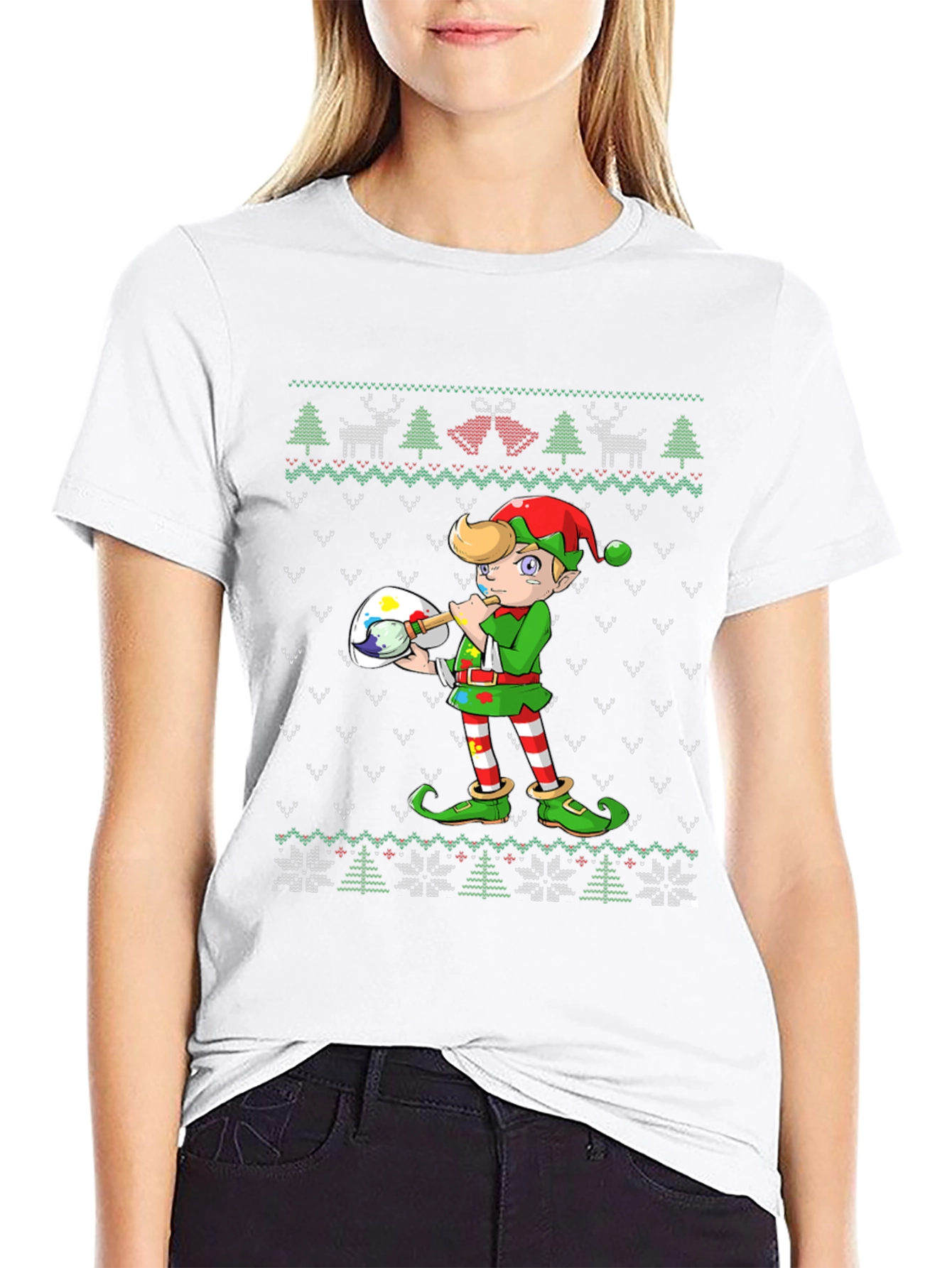 Christmas Elf Artist T-Shirt