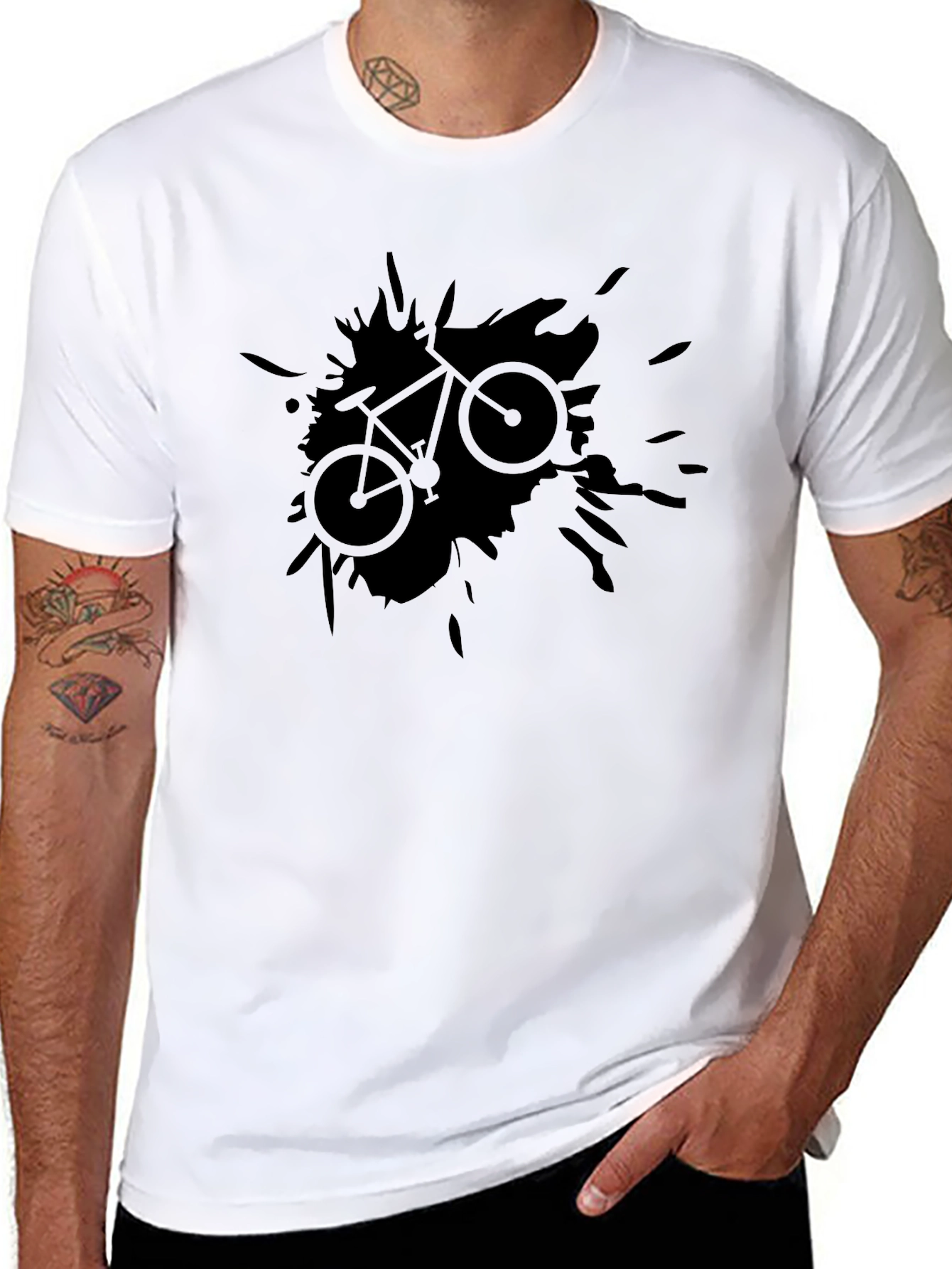 Bike Splatter Graphic T-Shirt
